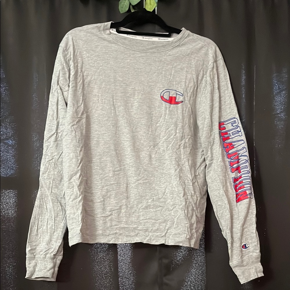 Champion Gray Long Sleeve Men's Shirt